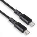 Kabel 2x USB-C 100W 1m wspierajacy PD przesyl danych do  10Gbps MCE491 Czarny-3685455