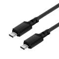 Kabel 2x USB-C 100W 1m wspierajacy PD przesyl danych do  10Gbps MCE491 Czarny-3685459