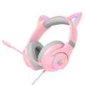 Słuchawki gamingowe X30 kocie uszy Różowe -3743111