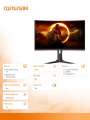 Monitor CQ27G2S/BK 27 cali VA Curved 165Hz HDMIx2 DP -3752748