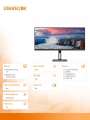 AOC Monitor U34V5C 34 cale VA 100Hz HDMI DP USB-C HAS-3775422