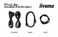 IIYAMA Monitor 23.8 cala XUB2493HSU-B6 IPS.HDMI.DP.2x2W.USBx2.SLIM.HAS(150mm)-4175929