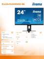 IIYAMA Monitor 23.8 cala XUB2493HSU-B6 IPS.HDMI.DP.2x2W.USBx2.SLIM.HAS(150mm)-4175936