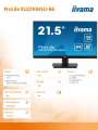IIYAMA Monitor ProLite XU2293HSU-B6 21.5 cala  IPS,100Hz,FHD,1ms,HDMI,DP,2xUSB,2x2W, FreeSync-4406423