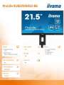 IIYAMA Monitor 21.5 cala ProLite XUB2293HSU-B6 IPS,100Hz,HAS(150mm),1ms,HDMI,DP,2xUSB, FreeSync,2x2W,PIVOT-4406468