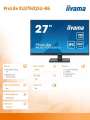 IIYAMA Monitor 27 cali ProLite XU2792QSU-B6 IPS,QHD,100Hz,HDMI,DP,4xUSB3.2,SLIM-4409428