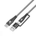 Kabel 2w1: USB C - USB C z nakładką USB A, 1.2 m-4416978