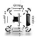 Alphacool Apex Pro Skeleton Obudowa, Midi-Tower, ATX, Distro Plate - Karbon/Czarny