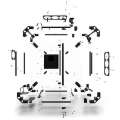 Alphacool Apex Skeleton Obudowa, Midi-Tower, ATX - Karbon/Czarny