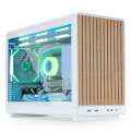 Lian Li DAN Cases A3-mATX Wood Edition Obudowa PC, Micro-ATX - Buk, Biały