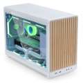 Lian Li DAN Cases A3-mATX Wood Edition Obudowa PC, Micro-ATX - Buk, Biały