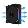 Lian Li UNI FAN TL Wireless 3-pack czarne - Wentylatory ARGB PWM 120 mm z kontrolerem