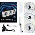 Lian Li UNI FAN TL Wireless LCD 3-pack białe - Wentylatory ARGB PWM 120 mm z kontrolerem i wyświetlaczem