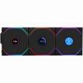 Lian Li UNI FAN TL Wireless LCD Reverse Blade czarne 3-pack - Wentylatory ARGB PWM 120 mm z kontrolerem