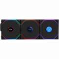 Lian Li UNI FAN TL Wireless LCD czarne 3-pack - Wentylatory ARGB PWM 120 mm z kontrolerem