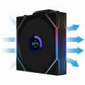 Lian Li UNI FAN TL Wireless LCD czarne 3-pack - Wentylatory ARGB PWM 120 mm z kontrolerem
