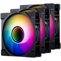 Phanteks M25 Gen2 PWM D‑RGB 120 mm (zestaw 3‑pack, czarne)