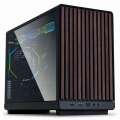 Lian Li DAN Cases A3‑mATX Wood Edition, Szkło Hartowane - Black Walnut