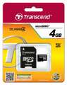 Transcend Karta pamięci microSDHC 4GB Class4 19/5 MB/s + adapter-185838