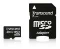 Transcend Karta pamięci microSDHC 4GB Class4 19/5 MB/s + adapter-185839