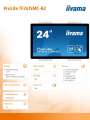 IIYAMA Monitor 24 TF2415MC-B2 pojemnościowy 10PKT, pianka, HDMI, DP-334282