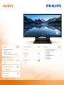 Philips Monitor 242B9T 23.8 Touch IPS Touch DVI HDMI DP-346789