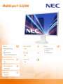 NEC Monitor 22 cale E223W W-LED DVI, 5ms biały-712283