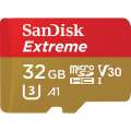 Karta pamięci MicroSDHC SanDisk Extreme 32GB 100/60 MB/s A1 Class 10 V30 UHS-I U3 - GoPro-247856
