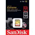 Karta pamięci SDXC SanDisk EXTREME 64GB 150/60 MB/s V30 UHS-I U3-315781