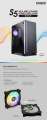 Zalman Obudowa S5 Black ATX Mid Tower PC Case RGB fan TG-1045956