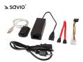 Elmak Adapter IDE SATA/ATA - USB 2.0 SAVIO AK-07 Plug & Play, dodatkowe zasilanie w zestawie-202538