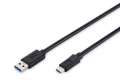 Digitus Kabel połączeniowy USB 2.0 HighSpeed Typ USB A/USB C M/M czarny 1,8m-206024