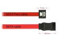 Delock Kabel SATA DATA III (6GB/S) F/F 50cm z zatrzaskami metalowymi FLEXI czerwony-385803