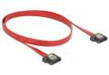 Delock Kabel SATA DATA III (6GB/S) F/F 50cm z zatrzaskami metalowymi FLEXI czerwony-385804