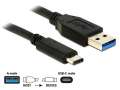 Delock Kabel USB Type-C(M)-USB 3.1 (AM) 1m black-206490
