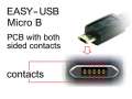 Delock Kabel Micro USB AM-BM Dual Easy-USB 2m Biały-226033