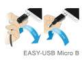 Delock Kabel Micro USB AM-BM Dual Easy-USB 2m Biały-226035