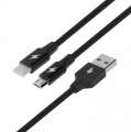 TB Kabel USB 2w1 czarny USB C + Micro USB-356103