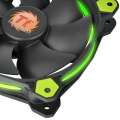 Thermaltake Wentylator Riing 12 LED Green (120mm, LNC, 1500 RPM) Retail/Box-238215