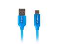 LANBERG Kabel Premium USB CM - AM 2.0 1m niebieski 5A, pełna miedź-303157
