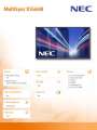 NEC Monitor wielkoformatowy MultiSync X554HB 55 cali 2700cd/m2 24/7 S-PVA-416346