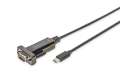 Digitus Kabel Adapter USB 2.0 HighSpeed Typ USB C/RS232 M/Ż czarny 1m-296128