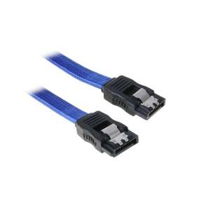 BitFenix ​​SATA 30cm 3 Cable - rękaw niebieski / czarny