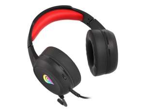 Słuchawki dla graczy Genesis Neon 200 z mikrofonem podświetlenie RGB Czarno-czerwone