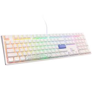 Ducky One 3 Classic Pure White Klawiatura Gamingowa RGB LED - MX-Silent-Red (US)