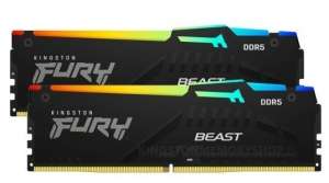 Kingston Pamięć DDR5 Fury Beast Black RGB  16GB(2* 8GB)/6000  CL36 EXPO