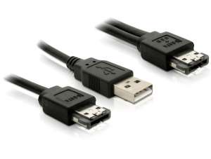 Delock Kabel eSata Power(M)-> eSata(M) + USB 1m
