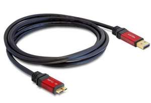 Delock Kabel USB MICRO(M)->USB-A(M) 3.0 1M CZARNY PREMIUM