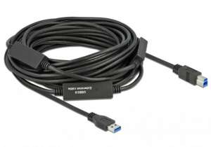 Delock Kabel USB-A(M)->USB-B(M) 3.1 GEN 1 20M czarny aktywny