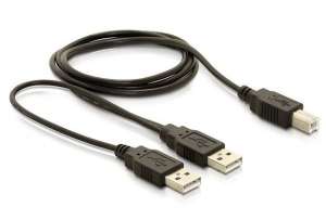 Delock Kabel USB-A(M)+ POWER USB-A(M)-USB-B